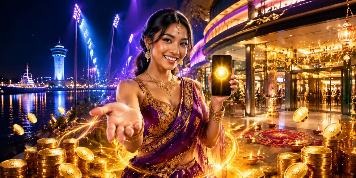 Ilustrasi kasino dan permainan baccarat di Malaysia